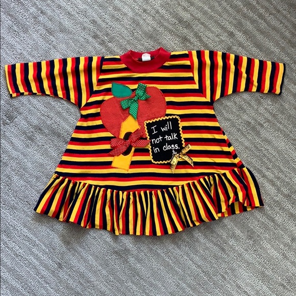 Vintage Girl’s School Two-Piece Striped Outfit - Picture 3 of 16